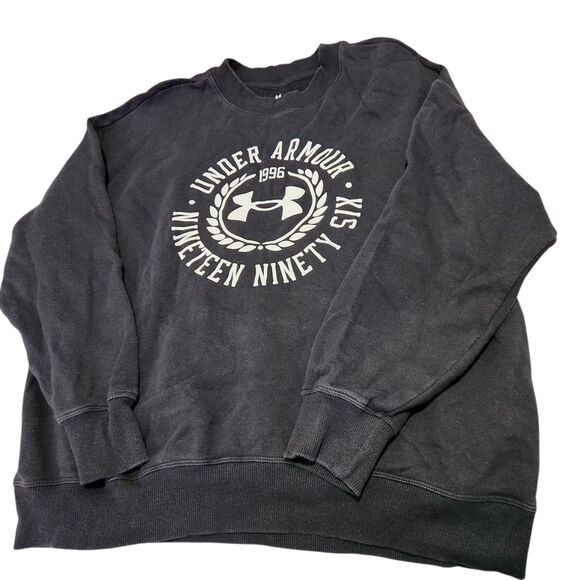 Under Armour Women Sweatshirt Size Medium  Black Loose - Picture 4 of 13